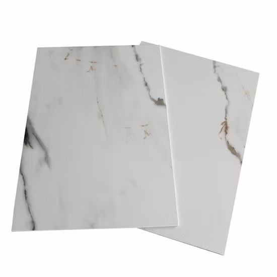 Panel de pared de PVC de plástico de 3 mm Panel de pared de mármol de PVC Hoja UV de mármol de PVC impermeable para decoración de paneles de pared