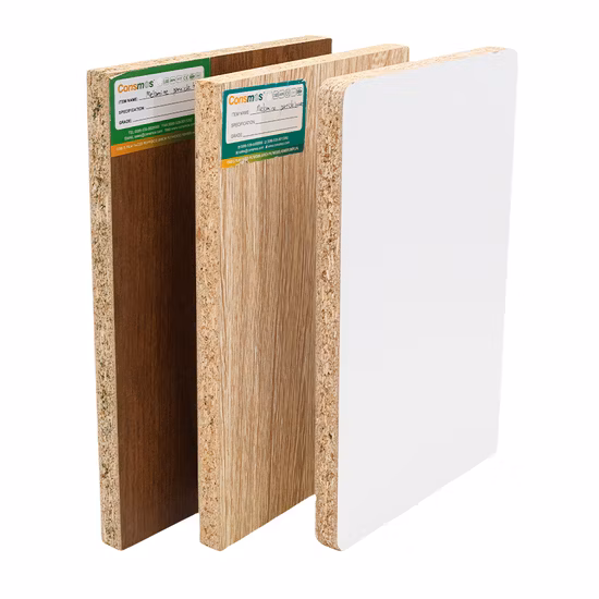 Tablero de partículas de melamina de 18 mm para muebles de paneles y decoración del hogar